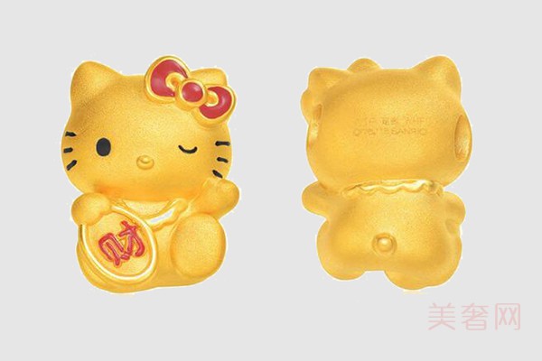 周大福HELLO KITTY系列12886黄金吊坠展示图