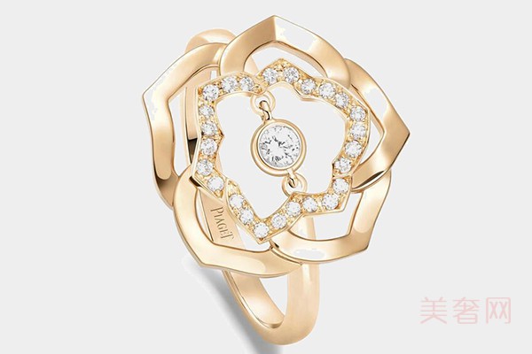 伯爵PIAGET ROSE系列G34UW100钻戒展示