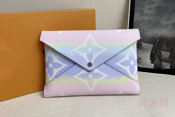 二手LV Pochette Kirigami拼色手拿包